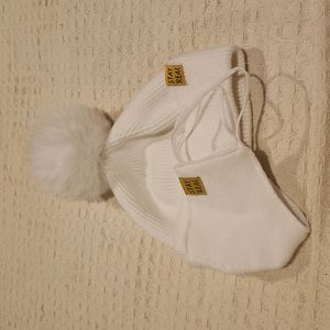 White winter hat with mask